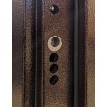 Венеция Артик Ф 100 - современная и стильная термодверь со стеклопакетом и ковкой, с толщиной полотна 100 мм